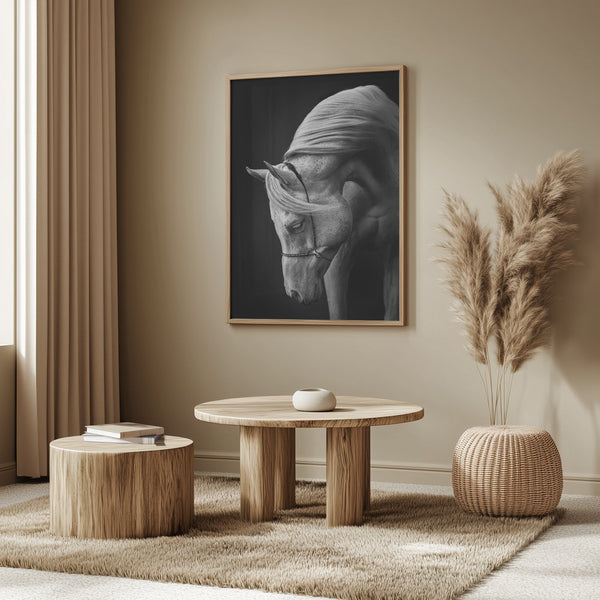 Tablou înramat „white stallion” de Ulrike Leinemann