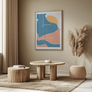 Tablou înramat „Blue Shoulder” de Pictufy Studio II