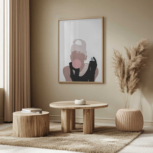 Tablou înramat „Bubblegum Girl” de Pictufy Studio II