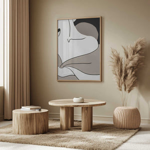 Tablou înramat „matisse_shoulder_vector_002_Black” de Pictufy Studio II