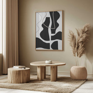 Tablou înramat „Flowing Silhouettes” de uplusmestudio