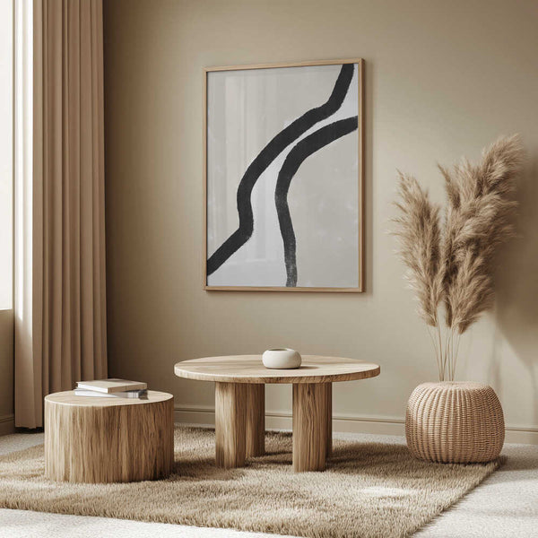 Tablou înramat „Bold Black Lines” de uplusmestudio