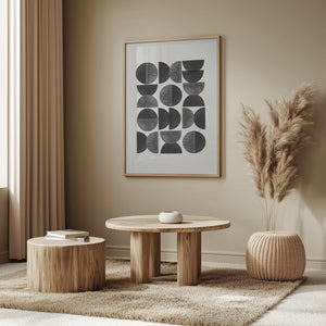 Tablou înramat „Geometric Rhythm” de THE MIUUS STUDIO
