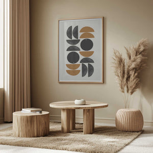 Tablou înramat „Geometric Harmony” de THE MIUUS STUDIO