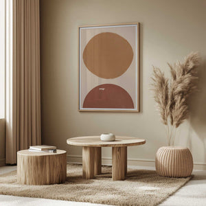 Tablou înramat „Dual Circles Harmony” de THE MIUUS STUDIO