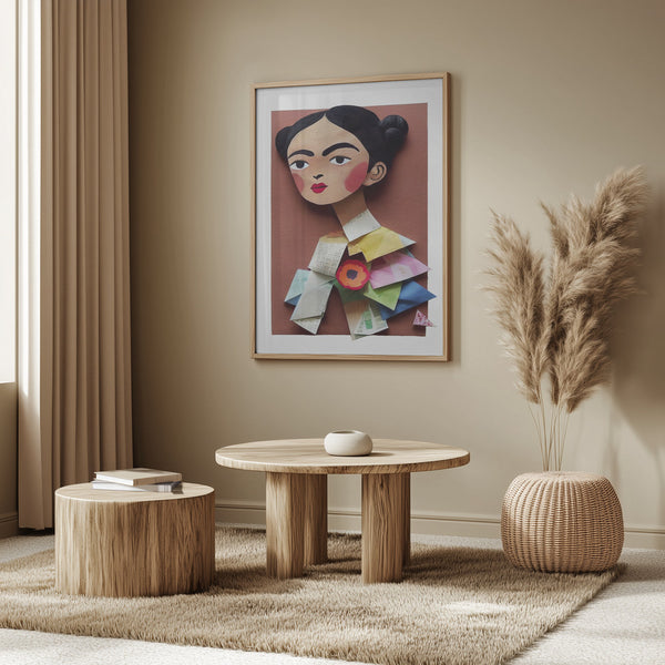 Tablou înramat „Paper Portrait Blossom” de Treechild