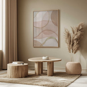 Tablou înramat „Blush and Brown Abstract” de Kathrin Pienaar