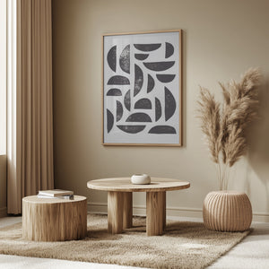 Tablou înramat „Linocut Abstract #7” de Alisa Galitsyna