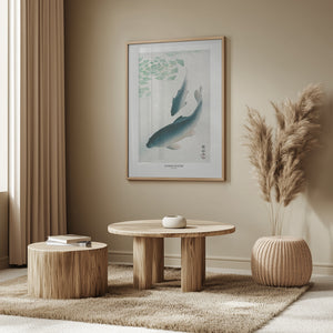 Tablou înramat „Carp Or Koi” de Ohara Koson