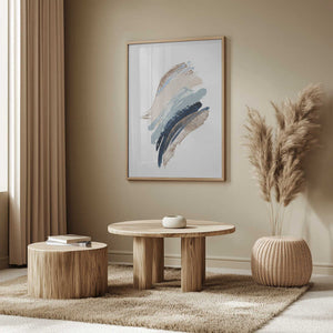 Tablou înramat „Smooth Shapes-1” de Sally Ann Moss