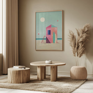 Tablou înramat „Surf Hut” de longwayhome