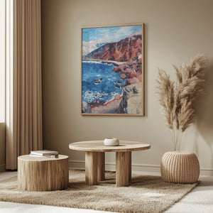 Tablou înramat „Red Sand Beach” de Pauline Wegman | Key and Sea Creative