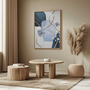 Tablou înramat „Floral Blue-2” de Sally Ann Moss