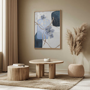 Tablou înramat „Floral Blue-1” de Sally Ann Moss