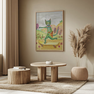 Tablou înramat „Pizza Cat” de Sharyn Bursic