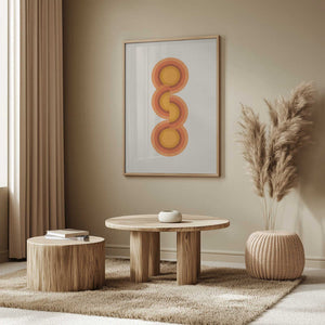 Tablou înramat „Retro Circles Trio” de THE MIUUS STUDIO