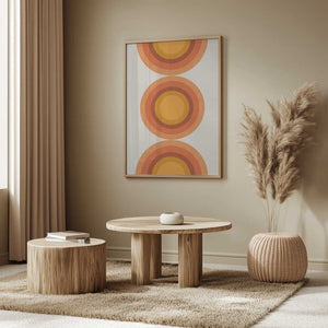 Tablou înramat „Retro Sun Circles” de THE MIUUS STUDIO