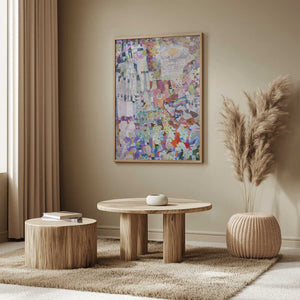 Tablou înramat „covid Spring 36x48 Oil Paint Mixed Media On Canvas” de Alise Loebelsohn