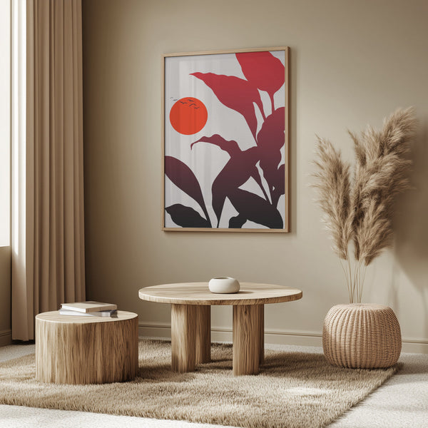 Tablou înramat „Tropical Sunset” de Kubistika