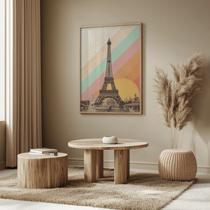 Tablou înramat „Eiffel Tower Rainbow” de Florent Bodart
