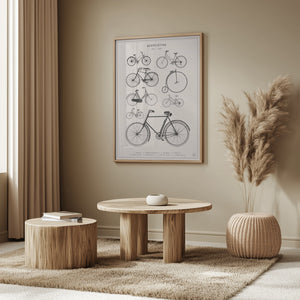 Tablou înramat „Bicyclettes” de Florent Bodart