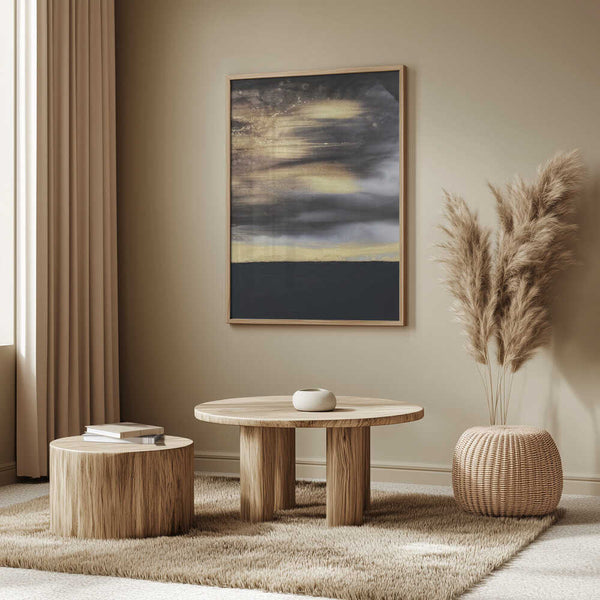 Tablou înramat „Black and Gold” de Alyson Storms