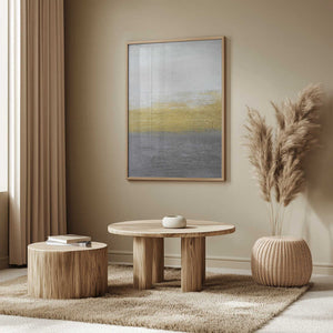 Tablou înramat „Gray and Gold” de Alyson Storms