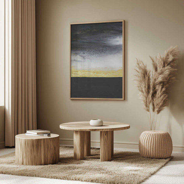 Tablou înramat „Noir and Gold” de Alyson Storms