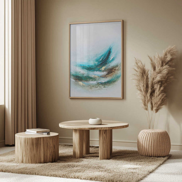 Tablou înramat „Waves Into the Trees” de Alyson Storms