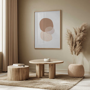 Tablou înramat „Abstract Circle Painting” de Melloi Art Prints
