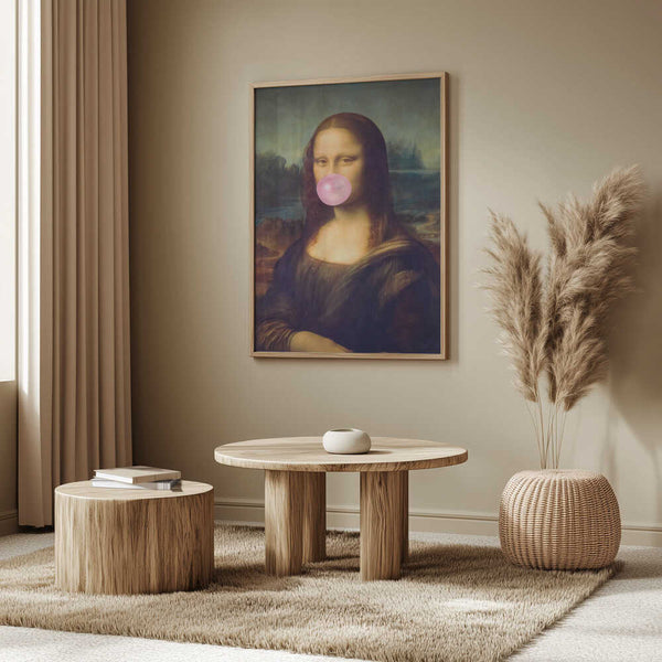 Tablou înramat „Mona Lisa Bubble Gum” de Taudalpoi