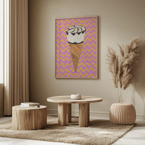 Tablou înramat „Cornetto Pink” de Alice Straker