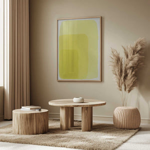 Tablou înramat „Yellow Watercolor Shapes #2” de jay stanley