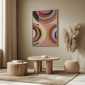 Tablou înramat „Warm Colors Bauhaus Geometry3” de Ana Rut Bre