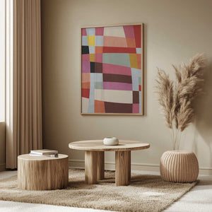Tablou înramat „Warm Colors Bauhaus Geometry4” de Ana Rut Bre