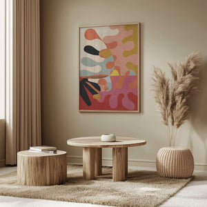 Tablou înramat „Warm Colors Bauhaus Geometry5” de Ana Rut Bre