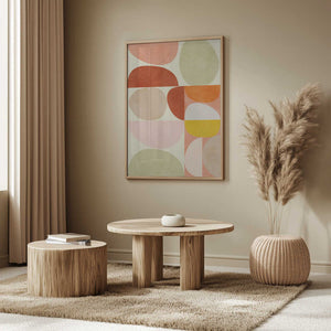 Tablou înramat „Pastel Geometry” de Ana Rut Bre