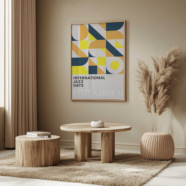 Tablou înramat „Jazz Days Stockholm” de Kubistika