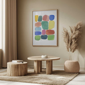 Tablou înramat „Color Blocks 3” de Louise van Terheijden
