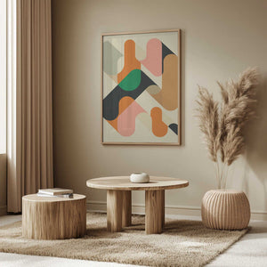 Tablou înramat „Geometrics 1” de Jazzberry Blue