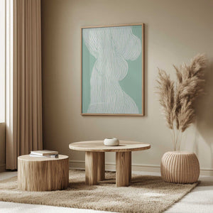 Tablou înramat „Flowing Line Elegance” de Treechild