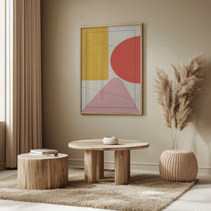 Tablou înramat „Four Triangles” de Oju Design