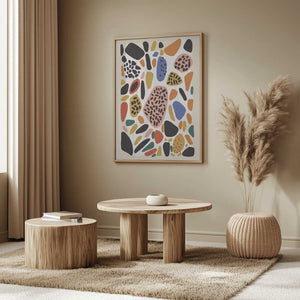 Tablou înramat „Vibrant Pebble Mosaic” de Treechild