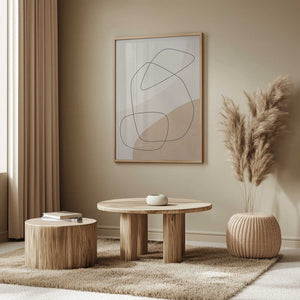 Tablou înramat „Graphic Shapes &amp; Lines Poster” de Elena Ristova