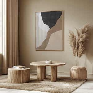 Tablou înramat „Abstract Beige and Brown Art” de Elena Ristova