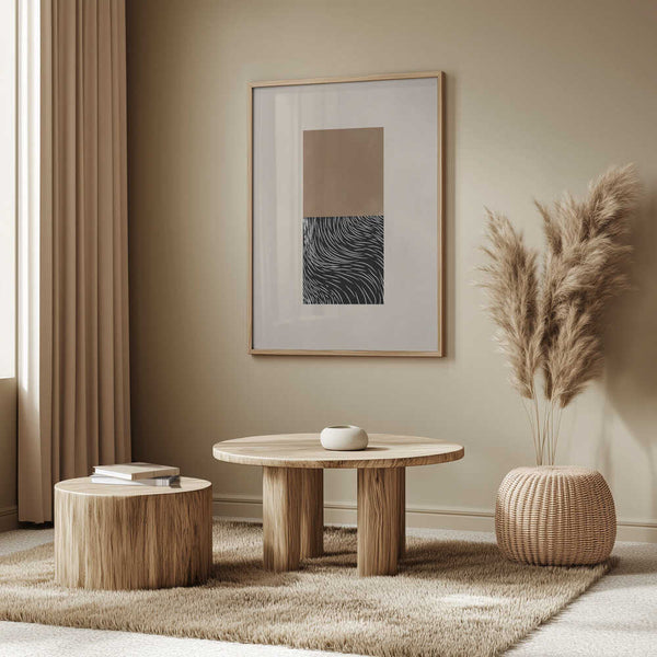 Tablou înramat „Geometric and Organic Shapes” de Elena Ristova