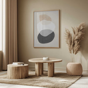 Tablou înramat „Beige Boho Shapes” de Elena Ristova