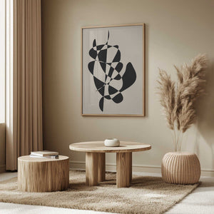 Tablou înramat „Abstract Black Shapes” de Elena Ristova