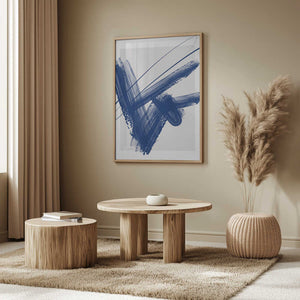 Tablou înramat „ Bold Blue Brushstrokes” de Elena Ristova