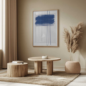 Tablou înramat „Bold Blue Brushstrokes” de Elena Ristova